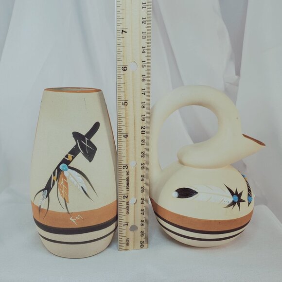 Betty Selby Native American Southwestern Handcrafted Pottery Vase Pitcher - Picture 4 of 15